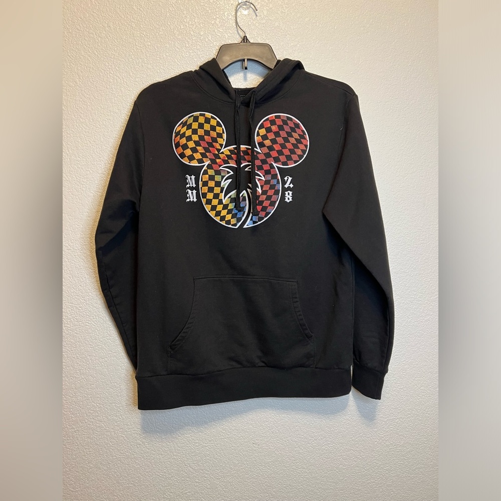 Disney x Neff Men Sweater Large Black Mickey Head Palm Hoodie Pullover